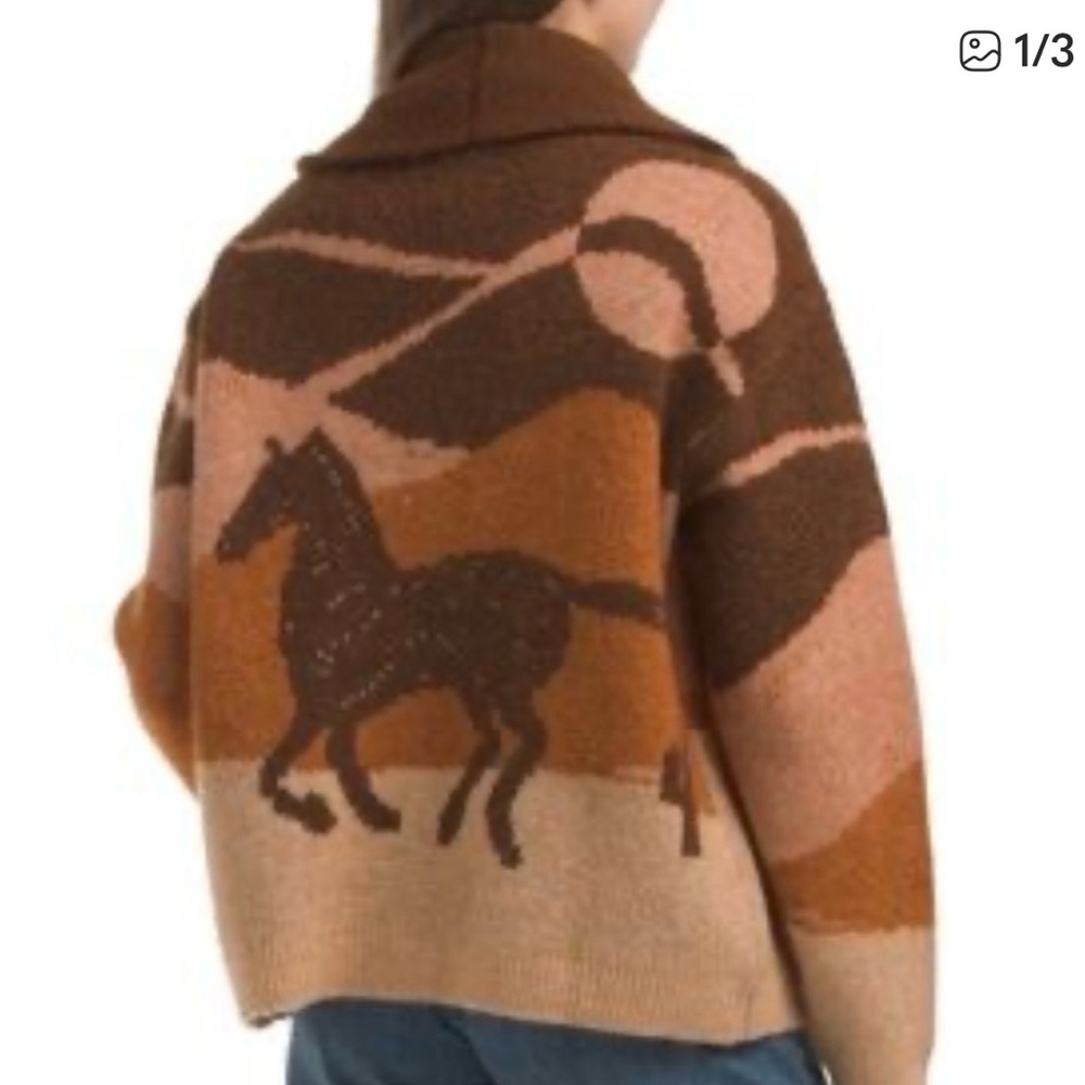 Lucky Brand Brown and Rust Sweater
